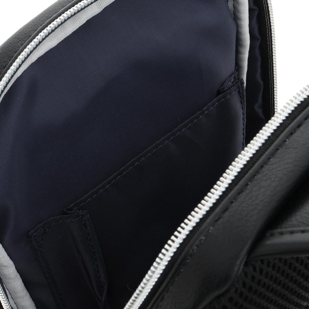 Admiral Kunstleder Umhängetasche Schultertasche Markenname Golftasche mit gesticktem aufgerichteten schwarzen Herren Tasche, Leicht, Design, ADBA-01,
