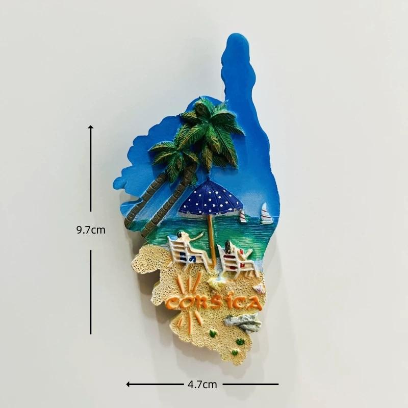 France Alsace Wine Estate Resin Fridge Magnet Stickers Travel Souvenir Gift Landscape Refrigerator Magnet Home Kitchen Decor