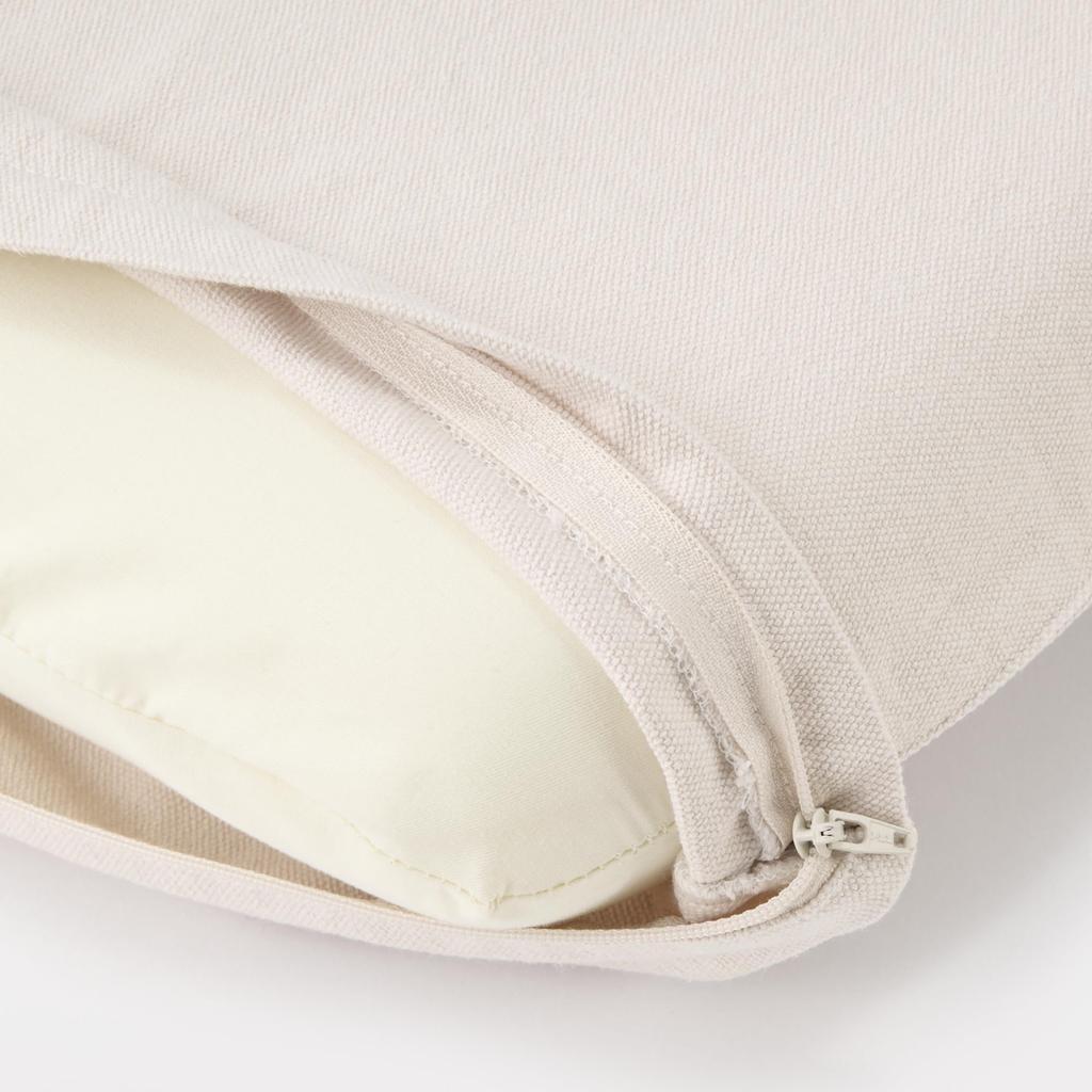 MUJI Seat Width X Depth 68 X Height 53 Washed Cotton Canvas 12911043 Chair, Large, 62.5 Cm,