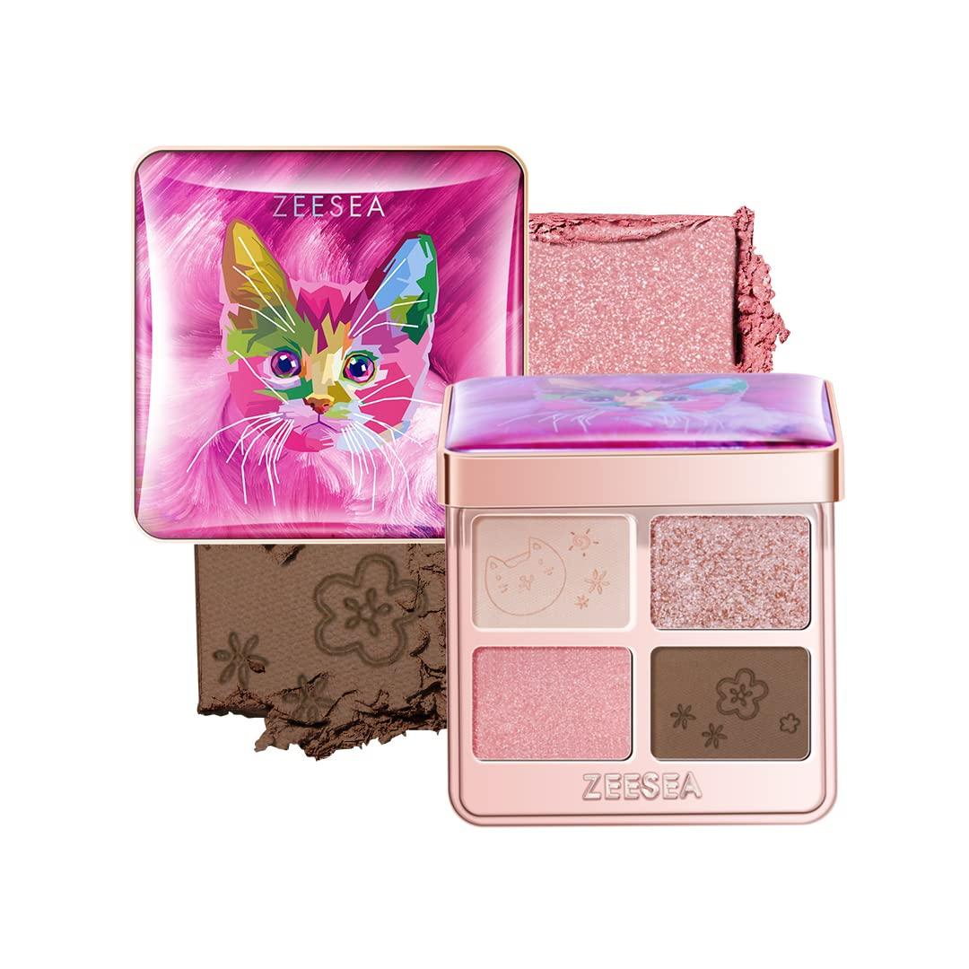 

ZEESEA Dreamy Animal Series Eyeshadow Somali Four-Color Palette, (02 Rose), 3.5g