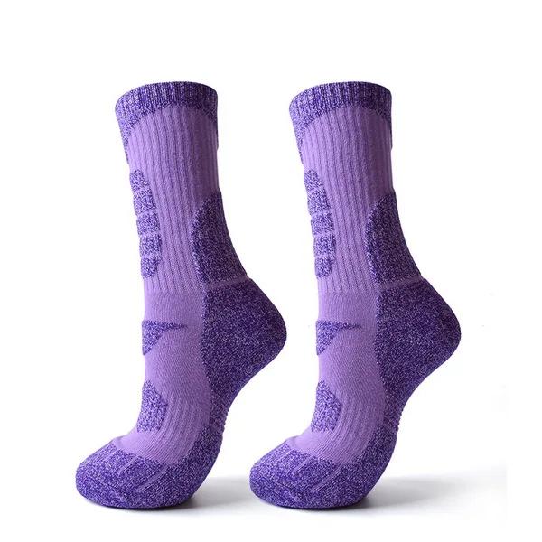 

1/3 пары зимних женских высоких лыжных носков, быстросохнущие, удобные походные носки для женщин, теплые чулки, носки для скалолазания 1 pair фиолетовый