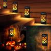 Solar Flame Lights Outdoor Wall Lamp Waterproof Flickering Patio Pathway Yard 36 LED Sun Powered Wall Mounted Sunlight