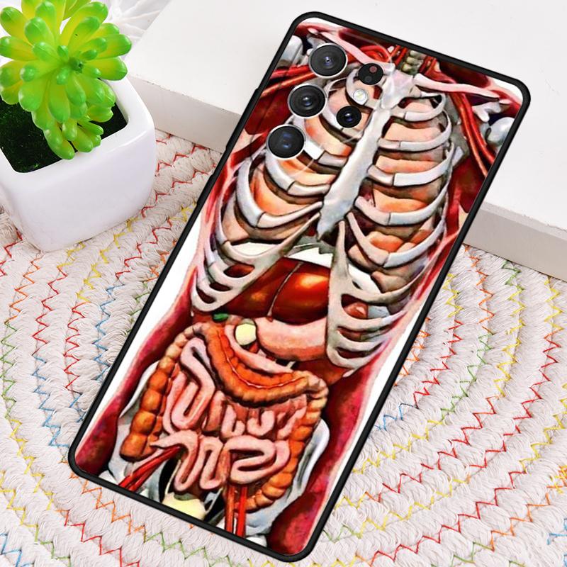 Radiological human organs Skeleton Phone Case For Samsung Galaxy note 10 pro S26 S25 S24 S23 S22 Ultra Plus S21 FE S20 Cover