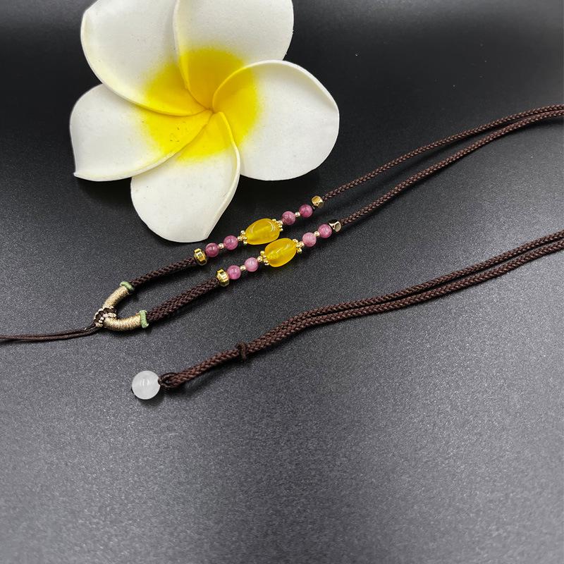 Hand-Woven Ethnic Style Necklace Cord for Jade Pendants - Unisex