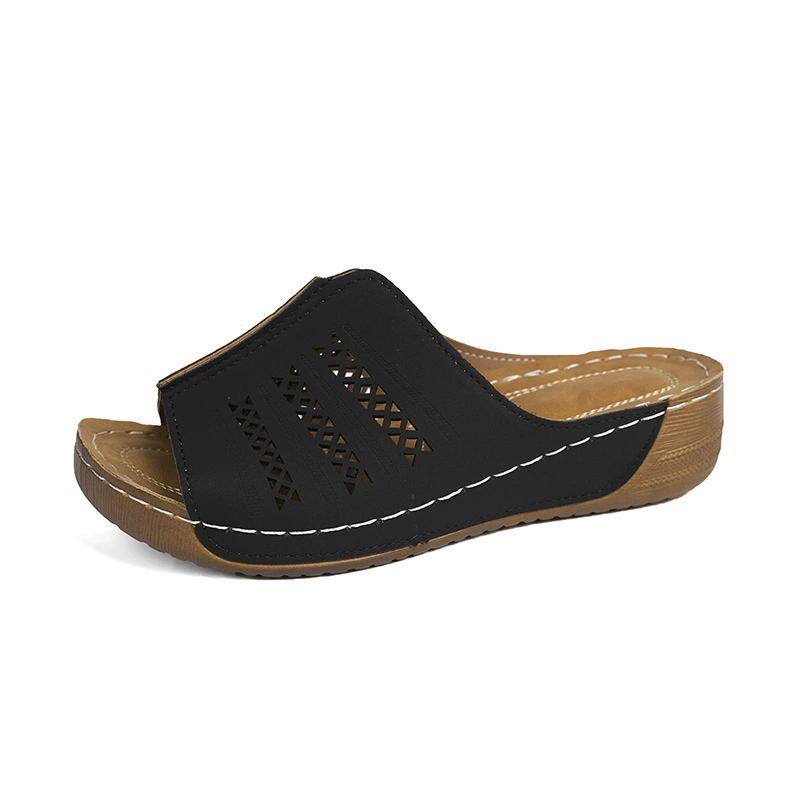 Dámské letní pantofle nadměrné velikosti, prodyšné a módní, se šikmým a cool mopem