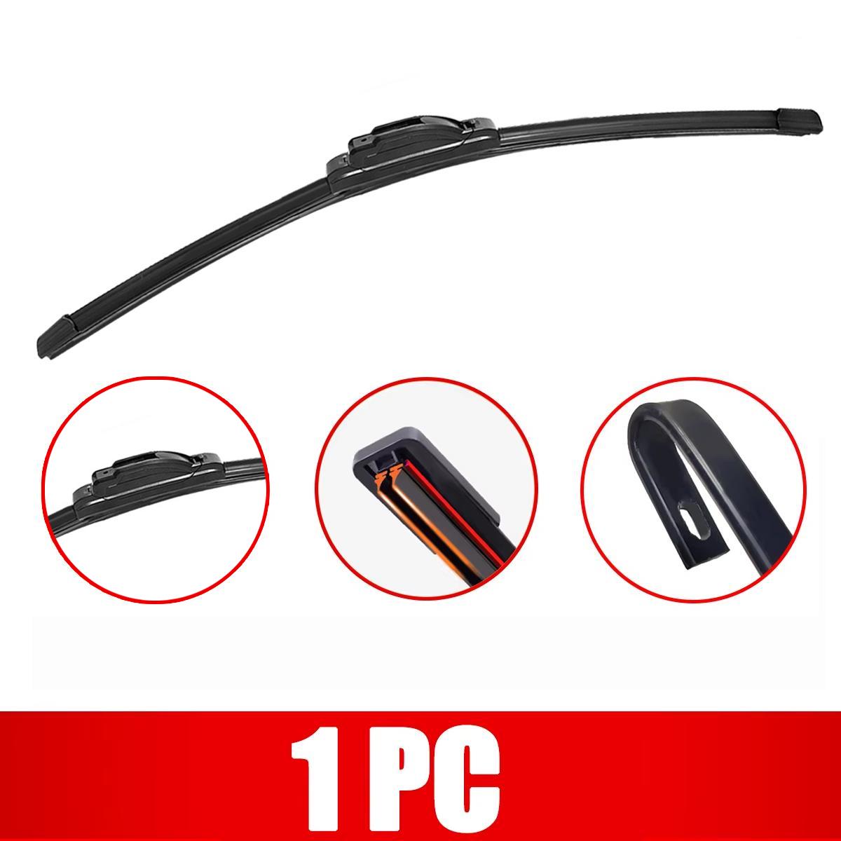 1PC J-type Interface Universal New Generation J-type Windshield Wiper 13 -28  Wiper Blade Multifunctional Dual Rubber Belt Car Windscreen Wipers 14 inch 350mm