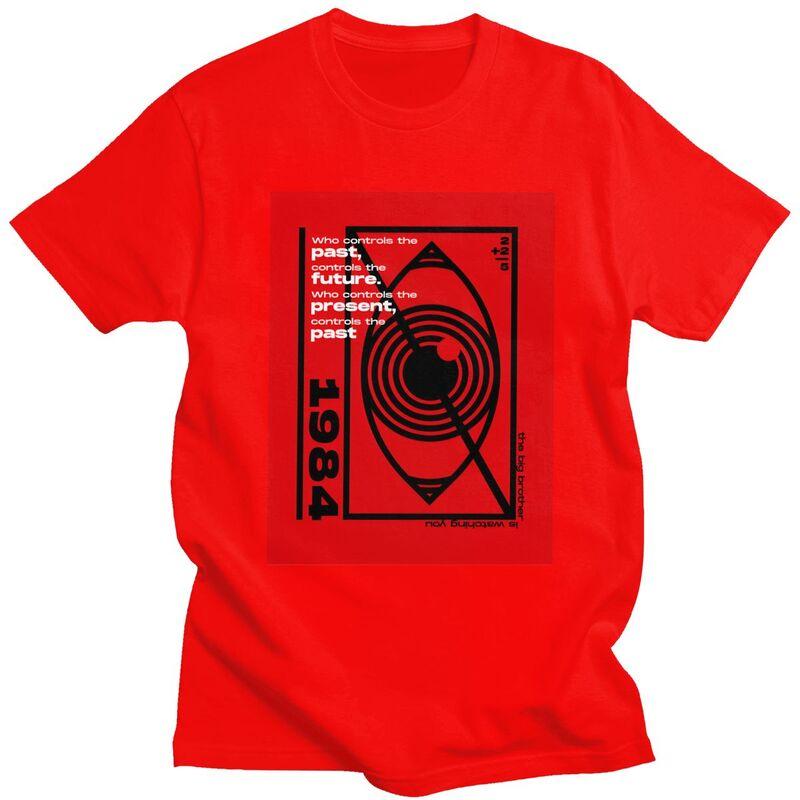 

George Orwell 1984 T Shirt Unisex ShortSleeve Tshirts Streetwear Casual Graphic Tee Tops Pure Cotton Loose Oversized Clothes S