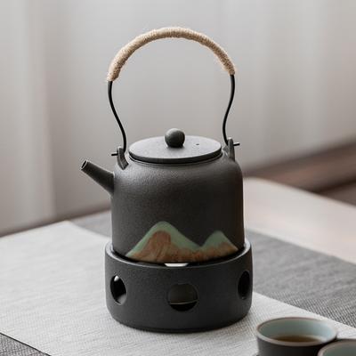 Japanese Ceramic Teapot Warmer – Candle Heated Tea Stove & Infuser Set for Kung Fu Tea or Aromatherapy