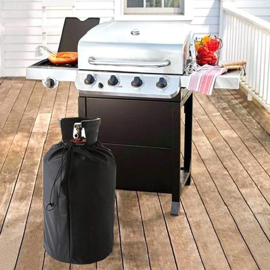 

Портативная крышка баллона с пропаном, простая в использовании ткань Оксфорд, регулируемая крышка газового баллона на шнурке для улицы