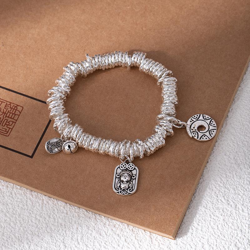 New Chinese Lucky Cat Coiling Bracelet Lucky Treasure Bracelet Fashion Retro Couple Gift Premium Hand Jewelry