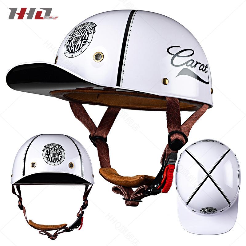 Motorcycle Helmet Half Helmet Summer Men's and Women's Vintage Harley Electric Motor Car Baseball Cap and Helmet