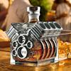 V8 Weinflaschen-Motorenform Schnaps-Alkohol-Karaffen Whiskyflasche Karaffe Barzubehör für Tequila Bourbon