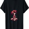 Geisha Cartoon Girl with Umbrella Cherry Blossom T-Shirt