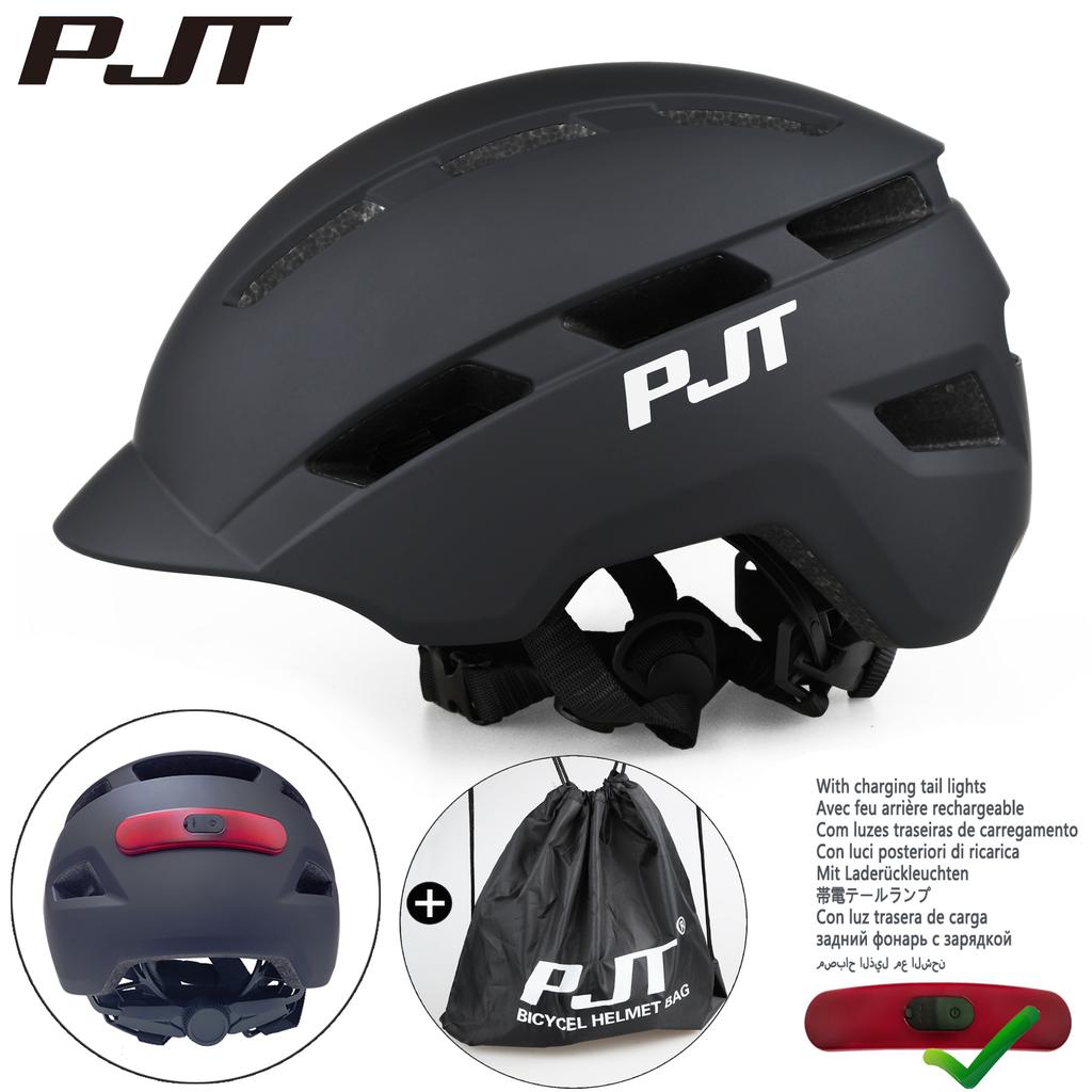 Pjt Cycling Helmet In-Mold Road Usb Rechargeable Tail Light/Helmets Bag For Your Choice Bicycle Helmet Safe Hat Mtb Bike Helmet