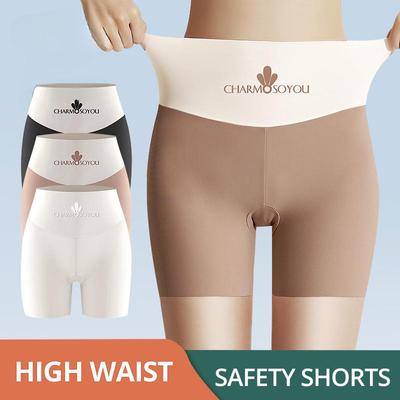 New Seamless Ice Silk Safety Short Pants Women's Summer Safety Shorts Under the Skirt High Waist Slimming Underwear Thin