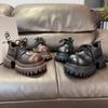 Retro britischer Stil großer Kopf Modedesign polierte Slipper Damen 2025 Herbst neu lässig dicke Sohle erhöhend kleine Lederschuhe