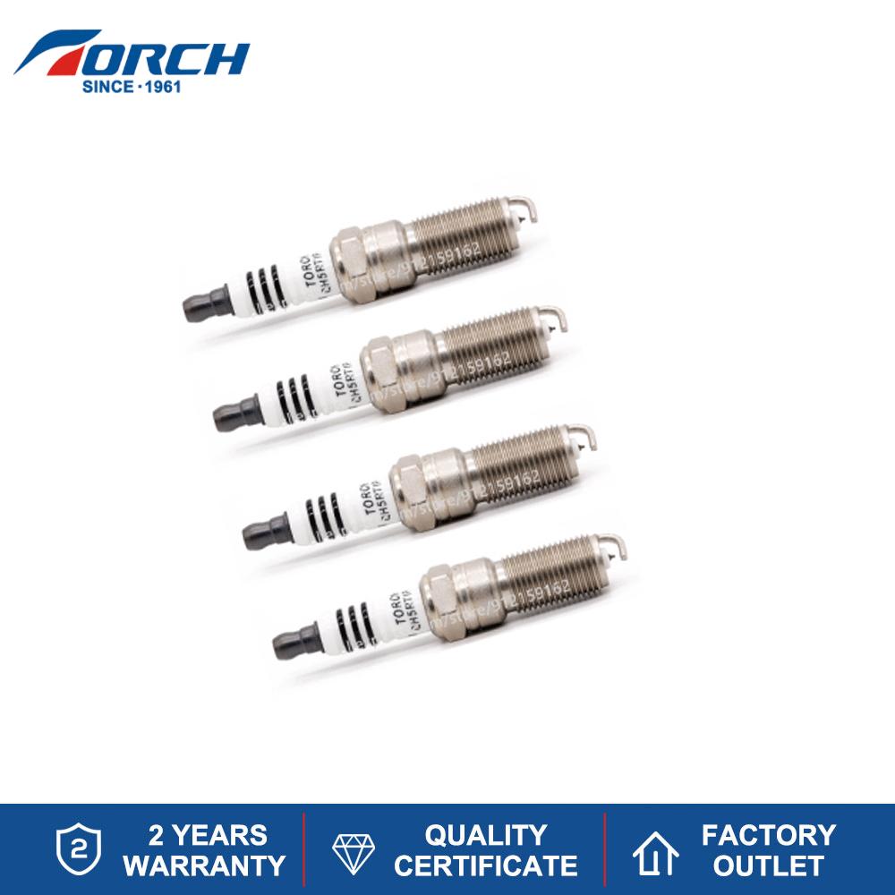 Iridium Platinum Spark Plugs TORCH QH5RTIP-13 Candles Replace for 90607/ILTR5K13 3811/ILTR5A-13G 90083/LTR5BI-13 HR8NPP302 4 pieces with box