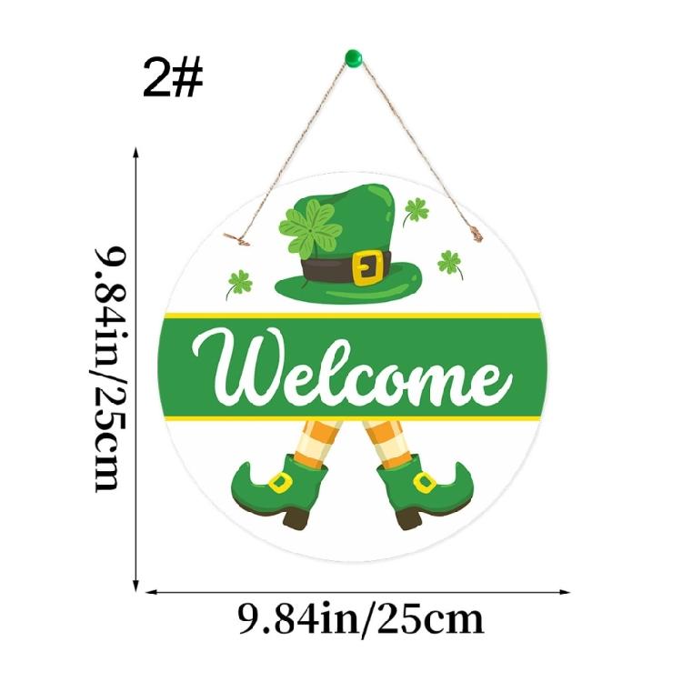 Bright Colored Luck Leaves Porch Sign Welcome Door Sign Perfect for Patrick's Day Event Seasonal Decoration