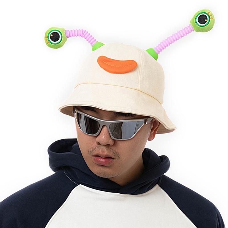 Outdoor Spring Sun Hat Cartoon Bucket Hat Party Headwear Summer Camping Hat