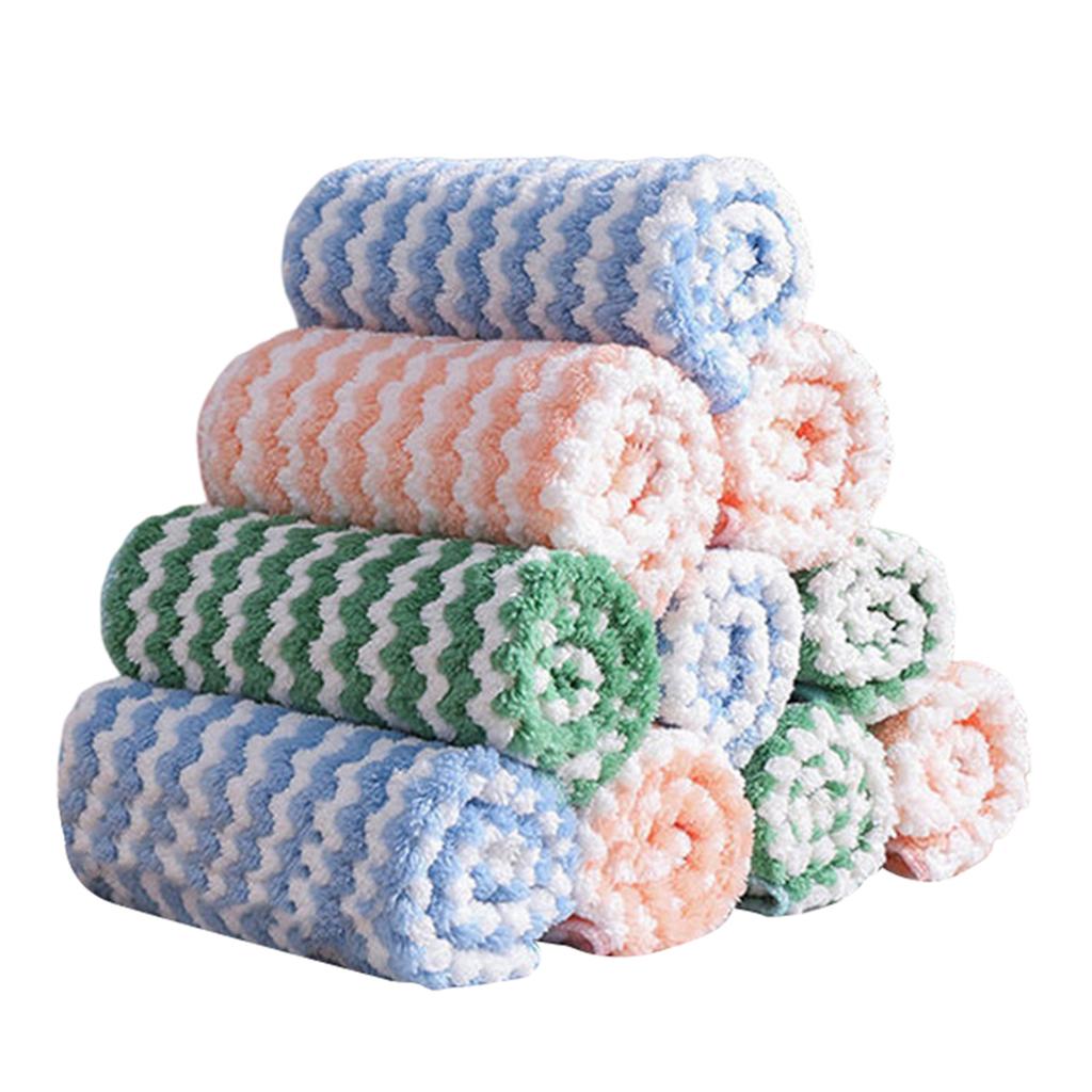 Coral-Fleece Microfiber Cleaning Cloth Quick Drying Colourfast Soft Washable Window Cleaning Rag Thicken Cleaning Cloth