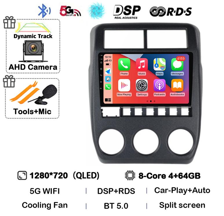 Android 14 Wireless Carplay+Auto WIFI+4G Car Radio For LADA NIVA 2022 Multimedia Stereo Video Player GPS Navigation 360 Camera