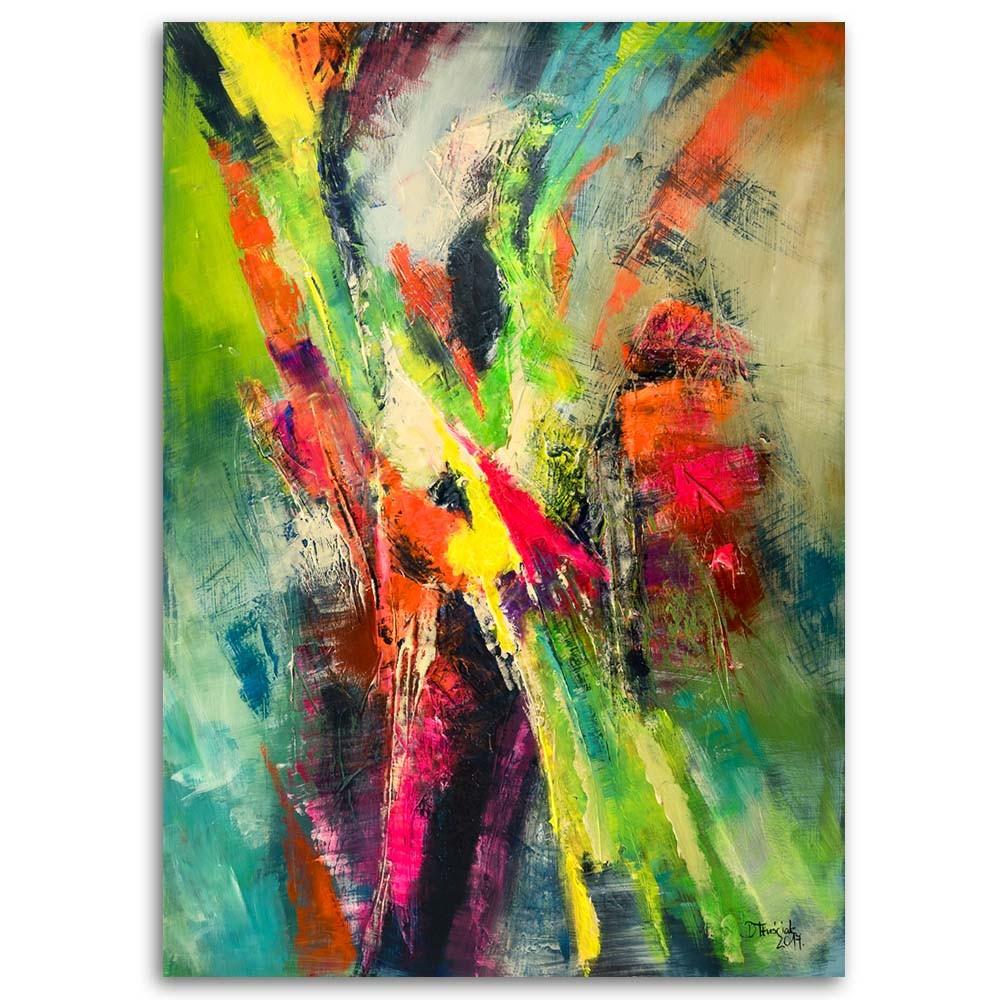 Canvas Print, Colourful Painted Abstraction