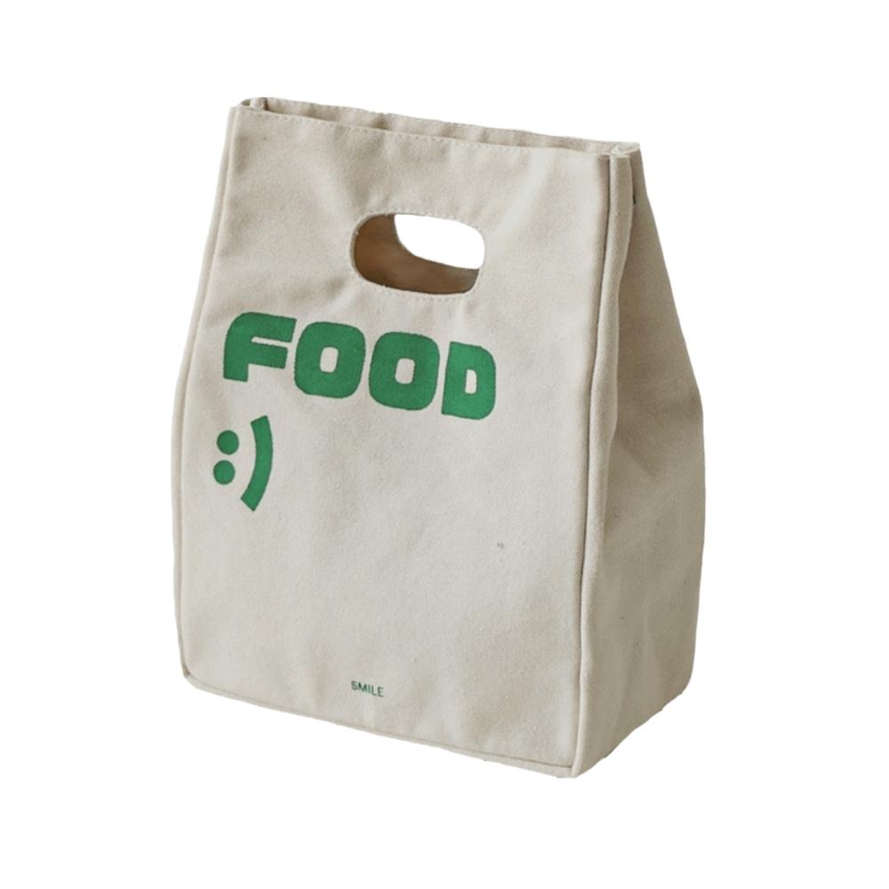 Canvas Insulated Lunch Bag Large Capacity Food Storage Bag Tote Portable Picnic Bag School