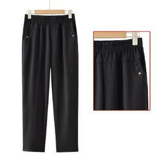 Summer High-Waisted Wide-Leg Pants for Middle-Aged Women