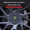 Car Sticker 4pcs For Tesla Model 3 Highland 2025 Wheel Hub Cover Protective Cover 18 Inch Wheel Hub Center Protective Cover Car
