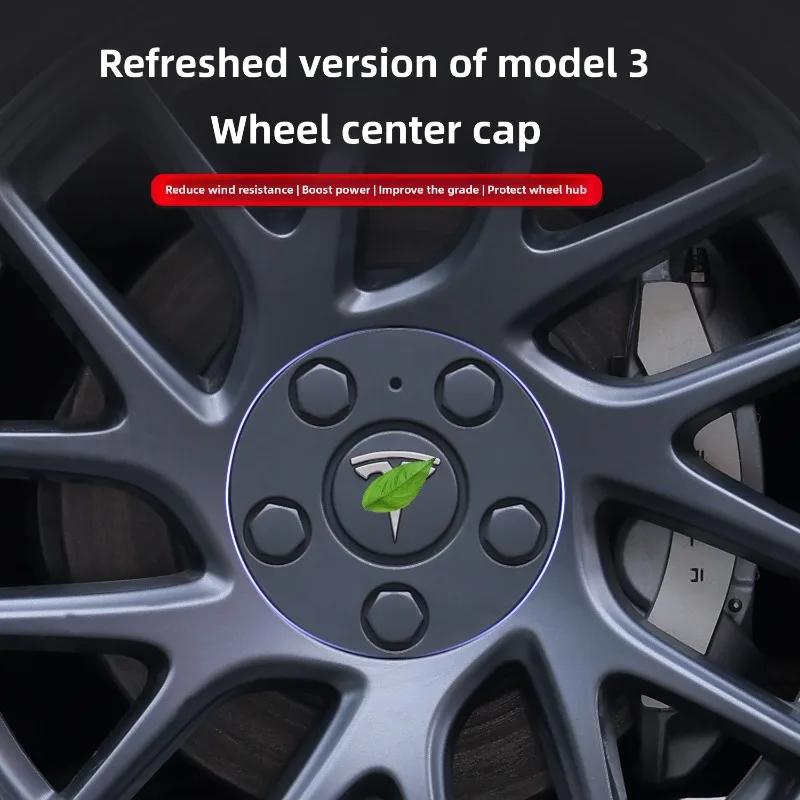 Car Sticker 4pcs For Tesla Model 3 Highland 2025 Wheel Hub Cover Protective Cover 18 Inch Wheel Hub Center Protective Cover Car