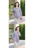 New Chinese Style Summer Blouse for Moms, National Design, Middle-Aged Women's Three-Quarter Sleeve Top for Spring/Summer.