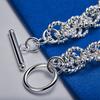 925 Sterling Silver 8-inch Exquisite Woven Bracelet, Fashionable Men's and Women's Party Jewelry, Hip-hop Accessories