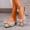 2025 Closed Toe Women's Sandals Summer Butterfly-knot Dress Color Matching Best Seller Elegant Comfortable High Heels