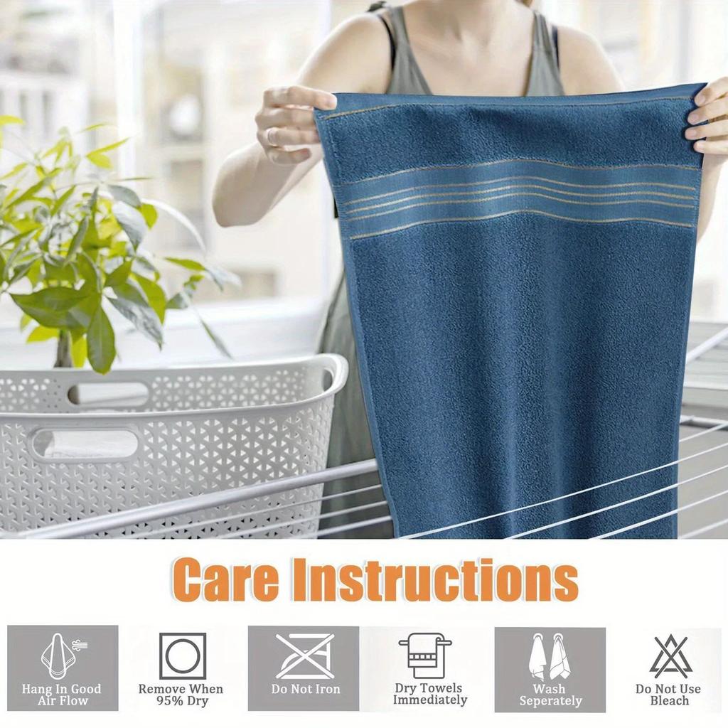 Cotton Thickened Absorbent Towel with Embroidery