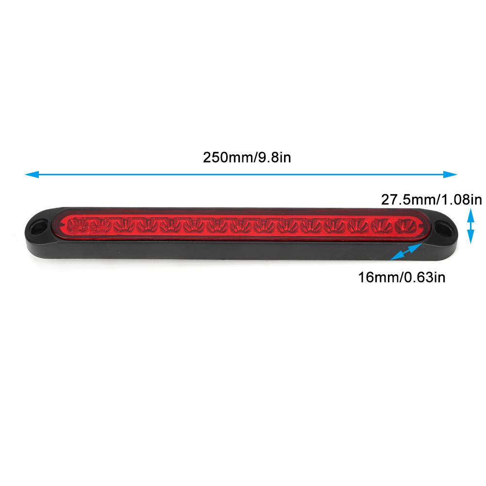 Rear Light Trailer High Brake Lamp Turn Signal Truck 15LEDs 10-30V