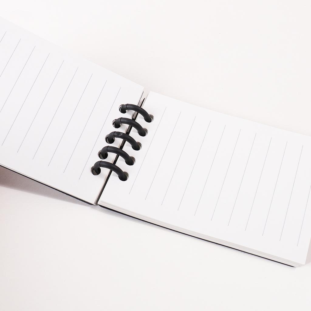Loose-leaf spiral mini notebook, portable notepad, spiral-assembled memo book, suitable for outdoor home office and school use