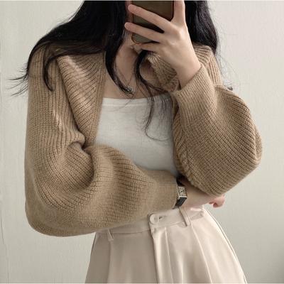 Autumn New Style Knitted Short Cardigan Sweater Shawl Chic Korean Fashion Versatile Tops for Women