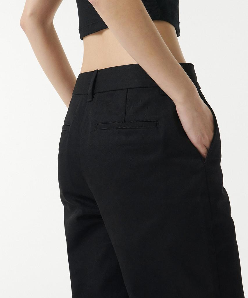 MUSINSA STANDARD WOMAN Women'S Heavyweight Cp Regular Fit Chino Pants [Black]