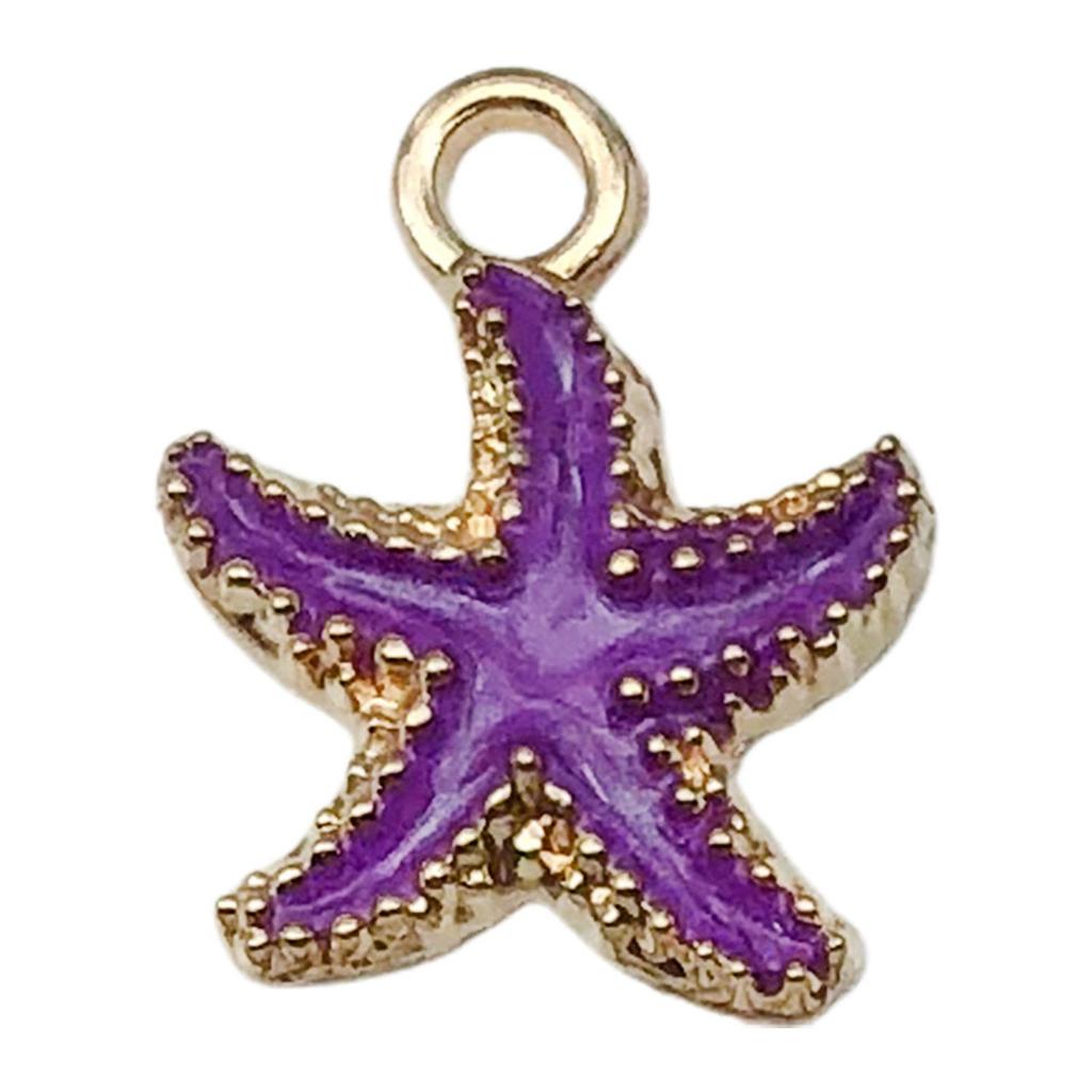 Dripping Oil Ocean Starfish Diy Alloy Jewelry Accessories Bracelets Necklace Earrings Keychain Pendant Pendant
