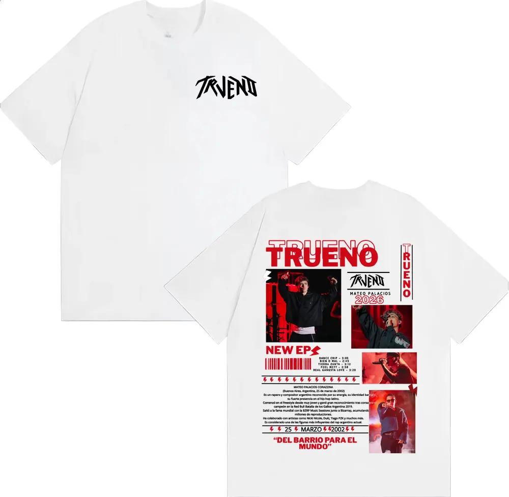 Trueno Mateo Palacios Tour 2026 New Cover Tshirts Unisex Women Fashion Gothic Hip Hop Tshirt Summer Tops Loose T Shirt Streetwear