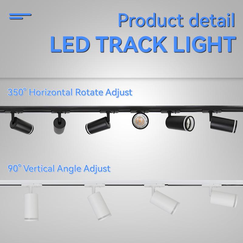 GU10 Track Light Set No Bulb Led Spotlight 110-265V Track Lighting Lamp Clothing Store Shop Kitchen Home Decor Indoor Lighting Fixture