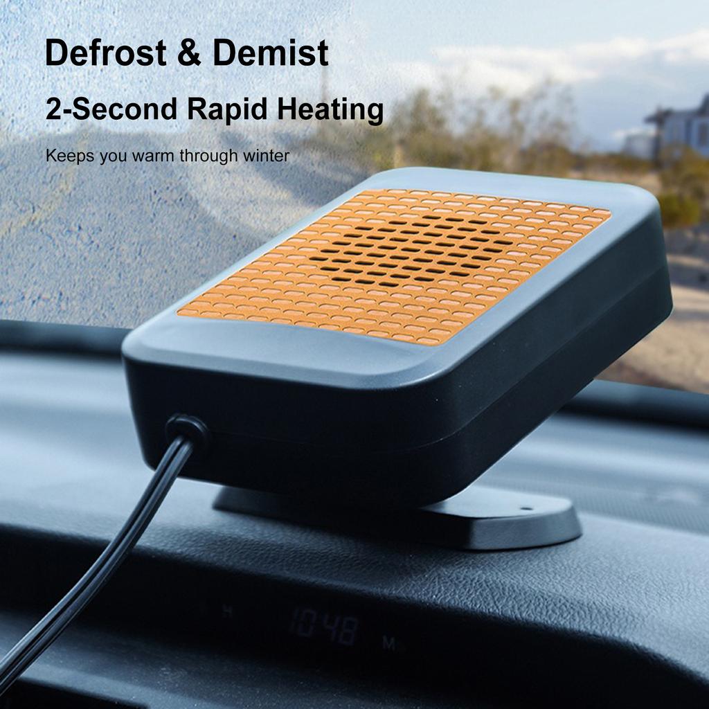 12V 200W Portable Fast Heating Auto Car Heater Defroster Demister Electric Heater Windshield ABS Heating Fan for Car Truck
