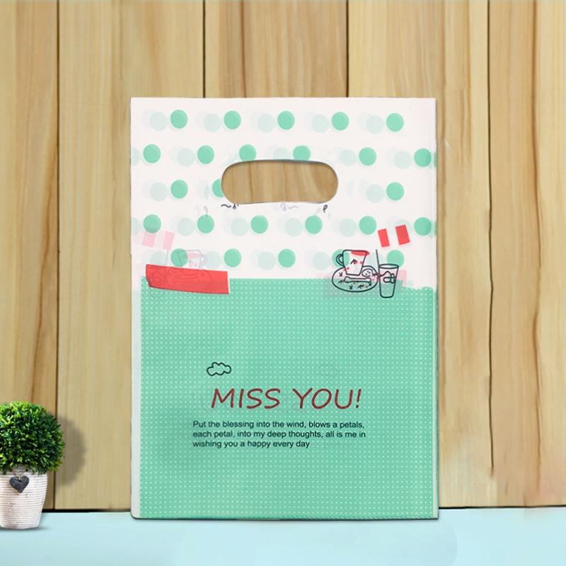 Various Styles Colorful Printed Pattern Accessory Bags Cute Cartoon Plastic Bag T-shirt Socks Facial Mask Cosmetics Magazine Packaging Sack Handbag