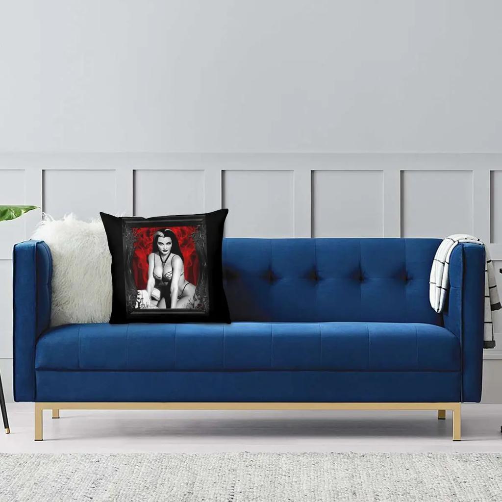 Lily Munster Frankenstein Pillowcase Printing Fabric Cushion Cover Decoration Throw Pillow Case Cover Home Zippered