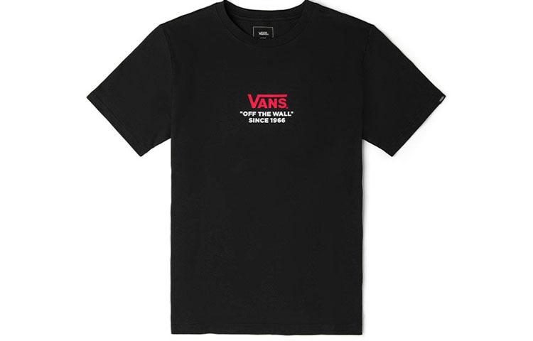 Футболки Vans Унисекс Черные С Круглым Вырезом Умеренный Прямой Крой VN0A5H63BLK