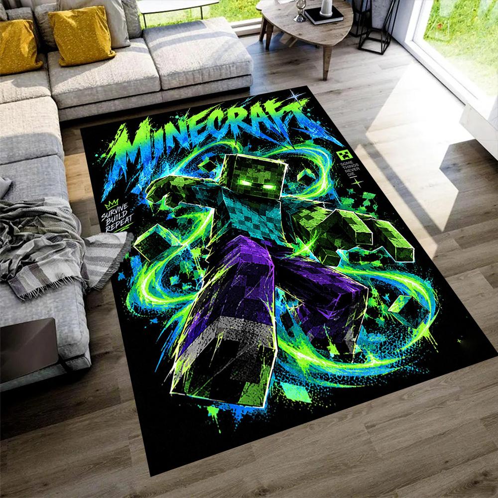 Minecraft Floor Rug Office Rug Perfect for Foyer Outdoor Balcony Entryway Antislip Carpet Anime Office Decor Perfect Gift for Women/Men