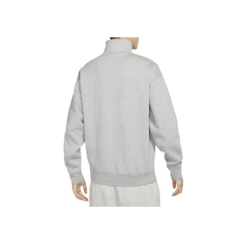 Nike Vintage Logo Embroidered Half-Zip Sweatshirt V1 Men Tops Grey DQ5210-063