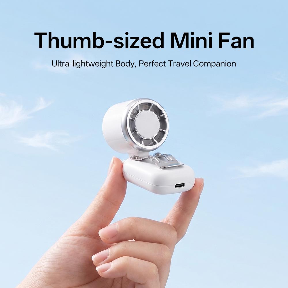 Outdoor Foldable Portable Handheld Fan Mini Cooling Rechargeable 1200mAh 3 Speed Free Control High Speed Turbo Fan