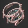 Luxury dual diamond case for Samsung Galaxy Watch 4 5 6 7 40mm 44mm case PC hollowed out protective case to prevent falling