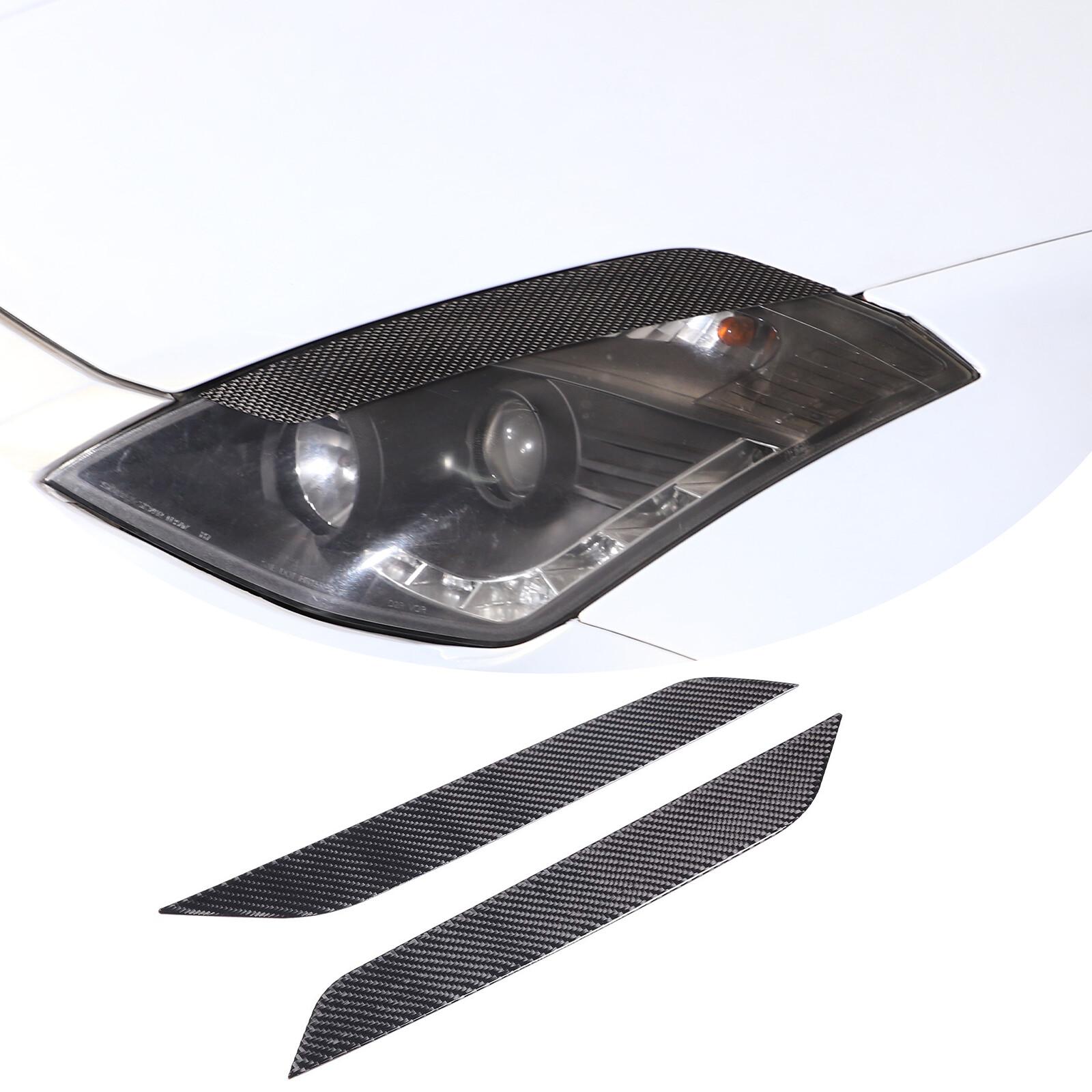Carbon Fiber Headlight Eyelids Eyebrow Cover Trim For Nissan 350Z 2003-2006